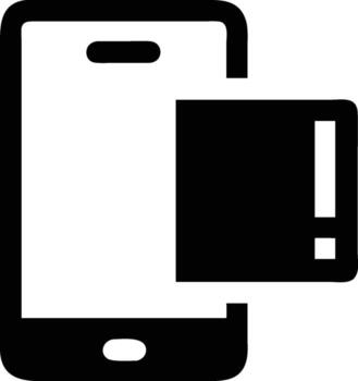 Modern smartphone icon with screen content displayed clearly for digital use vector