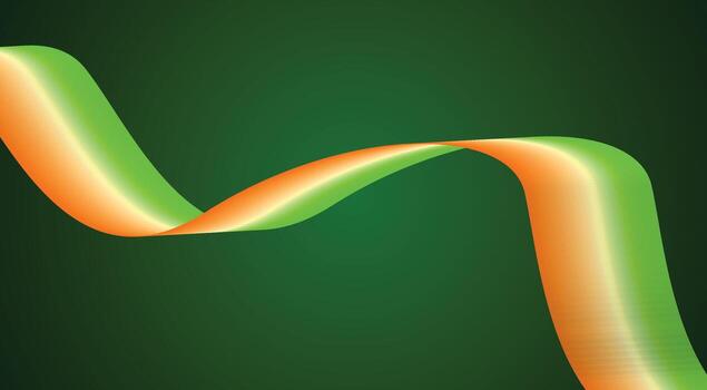 Blend Wavy Curved Smooth Background Green Colorful Gradient Abstract Design Illustration vector