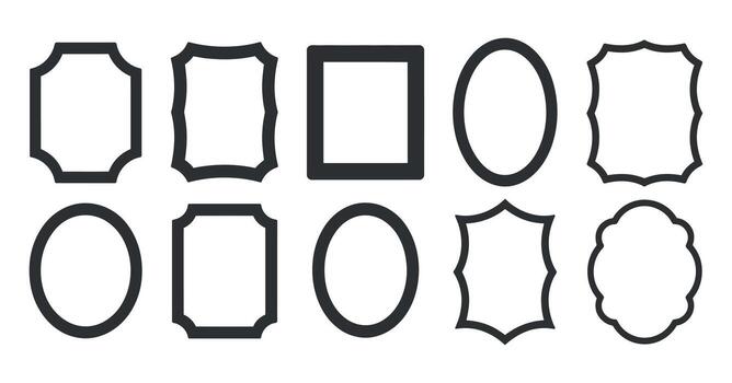 Diverse Collection of Decorative Frames and Borders for Enhancing Photos, Art, and Design Projects with Style vector