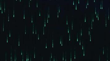 resumen digital binario código lluvia en negro antecedentes video