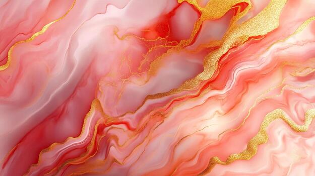 Swirling patterns of pink and gold create an elegant abstract design ideal for modern decor in artistic spaces photo