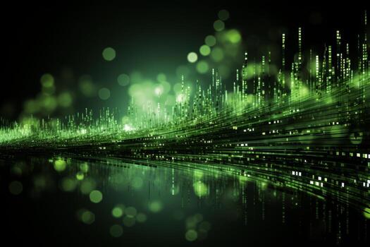 resumen verde binario código antecedentes modelo para tecnología concepto en digital diseño y informática foto