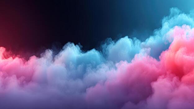 Dreamy neon smoke cloud cyan pink glow abstract vapor wave soft haze surreal mist moody backdrop vibrant gradient ethereal fog photo