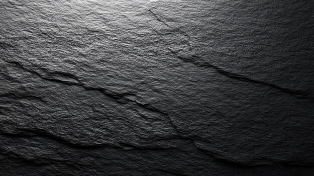 Black stone texture dark slate background matte finish surface dramatic lighting natural rock pattern rough detail photo