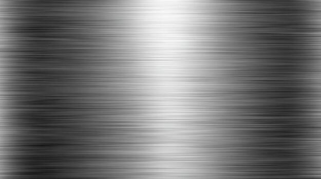 Brushed metal steel texture silver background industrial design horizontal grain metallic surface abstract pattern polished finish calm photo