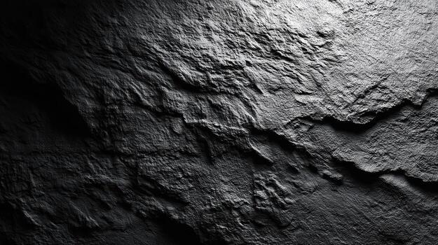 Rough black stone textured rock matte surface dark background dramatic lighting rugged pattern natural slate abstract wall with moody vibe photo