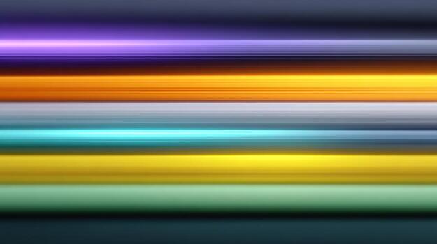 Vivid neon light streak gradient motion blur abstract lines colorful glow futuristic background vibrant stripe horizontal bands digital wave photo