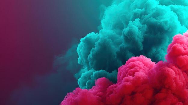 Neon smoke vibrant color cyan magenta cloud abstract gradient vapor dreamy soft photo