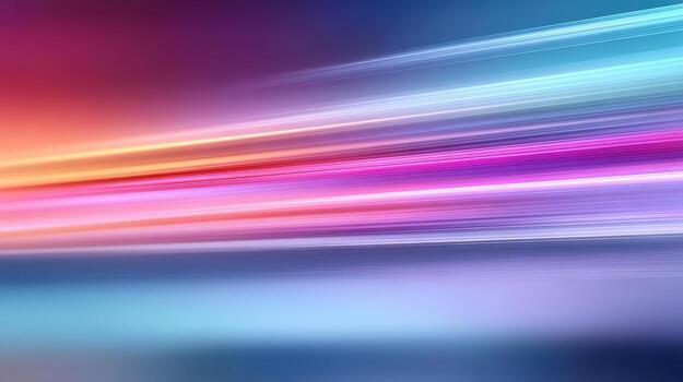 Vibrant neon gradient light streak abstract motion blur colorful speed line glowing futuristic background dynamic energy flow smooth radial beam photo