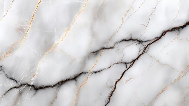 White marble natural vein stone texture smooth surface elegant luxury neutral color high resolution background with cracks, serene photo