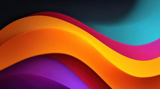 Abstract gradient wave colorful vibrant fluid modern background Curved abstract gradient wave colorful vibrant fluid modern background evokes photo