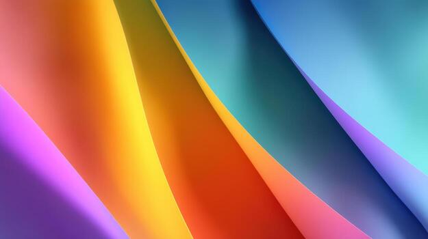 Vibrant rainbow gradient abstract wave pattern colorful smooth curve lines dynamic flow modern photo