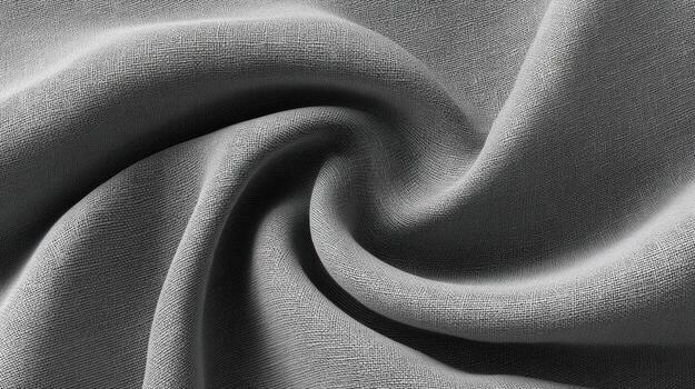 Soft linen texture swirl fabric folds grey cloth detail gentle curve pattern flow calming photo