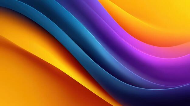 Vibrant gradient waves background abstract curve colorful flow smooth stripe bright color modern wallpaper fluid design dynamic layer photo