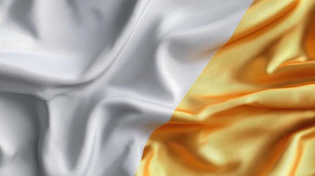 Silk fabric drape wrinkle fold white gold abstract soft luxury flows across silky fabric with gentle wrinkle and fold, serene and elegant photo