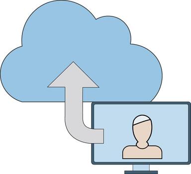 cloud computing and the future of work vector