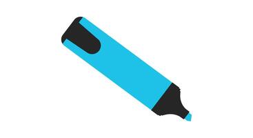 un azul bolígrafo con un negro propina en un blanco antecedentes vector