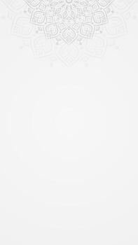 Simple Flat Ornamntal Vertical Background Design With Clean Artistic Mandala Pattern And a Soft Monochrome Effect vector