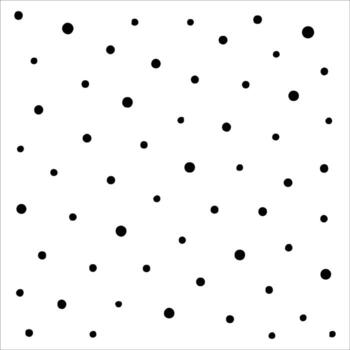 Abstract pattern of black dots with concentric circles on white background vector