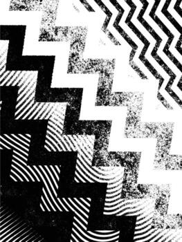 Black and white zigzag pattern with a white background vector