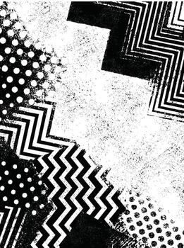 Black and white abstract background with geometric shapes vector
