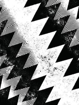 Abstract Grunge Texture with Zigzag Lines and Triangle vector