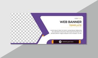 Corporate Web Banner Template Business Website Header Design vector