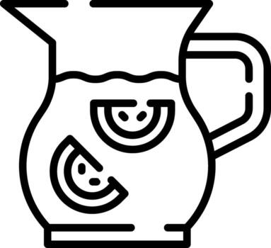 Minimalistic Modern Rounded Outline Lemonade Icon vector