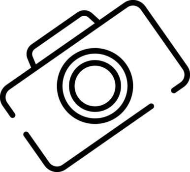 Minimalistic Modern Rounded Outline Camera Icon vector