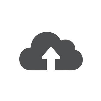 cloud computing upload symbol vector