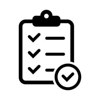 Clipboard icon. Clipboard with check mark icon. Checklist sign symbol for web site and app designs. vector
