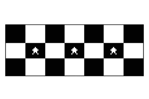 Checkerboard pattern with stars in alternating squares isolated on white background vector