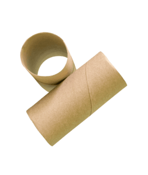 dos pañuelo de papel papel núcleos en apilar aislado con recorte camino en archivo formato png