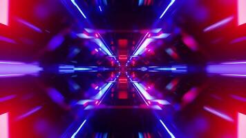 rojo y azul ciencia ficción hexágono túnel vj lazo video