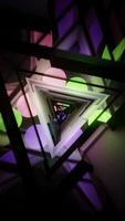 Psychedelic Twisting Triangle Tunnel Vertical Loop video