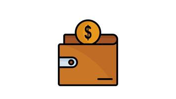 Income icon animated. animated icon related to business. suitable for user interface, provide visual feedback and more. alpha channel video