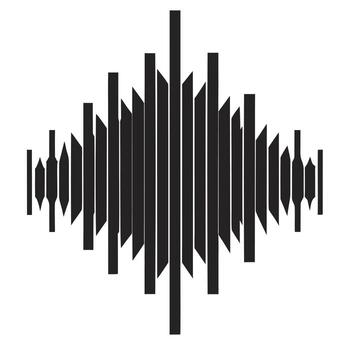 negro sonido forma de onda gráfico representando audio señal en blanco antecedentes música igualada vector