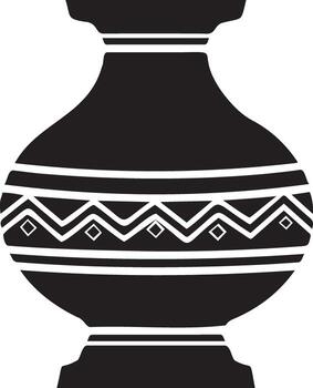 Ancient Pottery A simple yet elegant black and white image of an ancient pottery, its intricate designs and patterns tells a story of a rich culture, inviting viewers to explore the beauty and craft vector