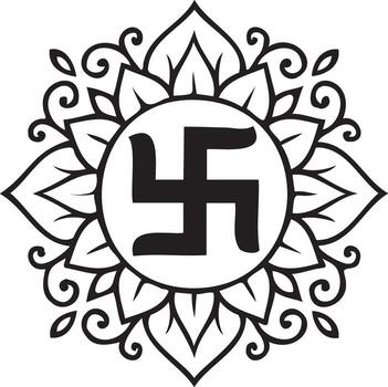 Sacred Symbol An intricate artistic rendering of an ancient symbol, meticulously crafted to represent its historical and spiritual significance. vector