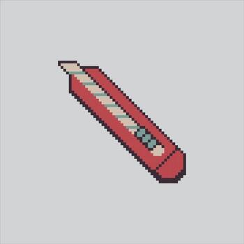 Pixel art Paper Cutter Machine Tools icon Illustration for game design vector