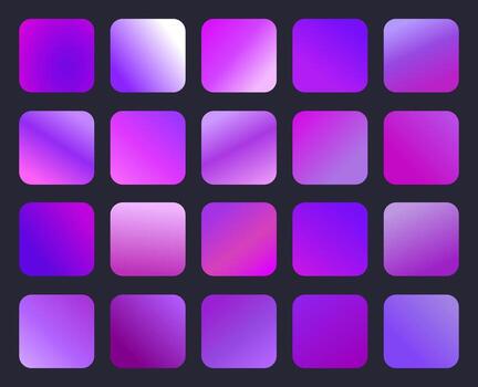 Purple Gradient Square Background Set vector
