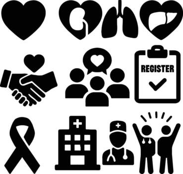 medical and health care icons set vector