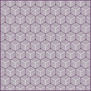 creative hexagon pattern with multiple purple lines vector