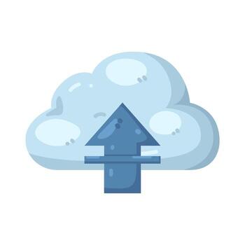 nube subir flecha ilustración vector