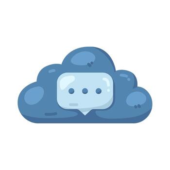 ilustración de nube habla burbuja vector