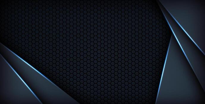 oscuro resumen azul ligero antecedentes degradado formas Armada azul hexágono malla modelo decoración. ., vector