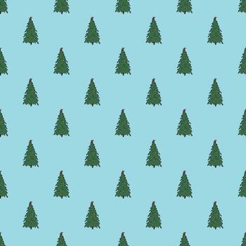 sin costura modelo con geométrico mínimo escandinavo Navidad árbol garabatear para decorativo imprimir, envase papel, saludo tarjetas y tela gracioso garabatear vector