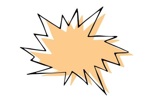 message idea Hand drawn speech bubble Blank empty message box Textbox frame for banners, price tags, stickers, design vector