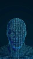 boucle binaire code animation formant une futuriste Humain video
