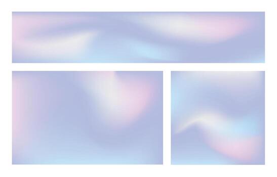 Abstract Background Set Of Pastel-Color Gradient Blend Illustration. vector